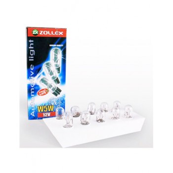 Zollex Лампа поворотов  безцокольная (10шт.) W5W 12V