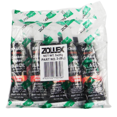Герметик черный ZOLLEX упаковка 5 штук 25 грамм