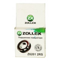 Zollex Подшипник генератора ВАЗ 2101 Z6201 (малый)
